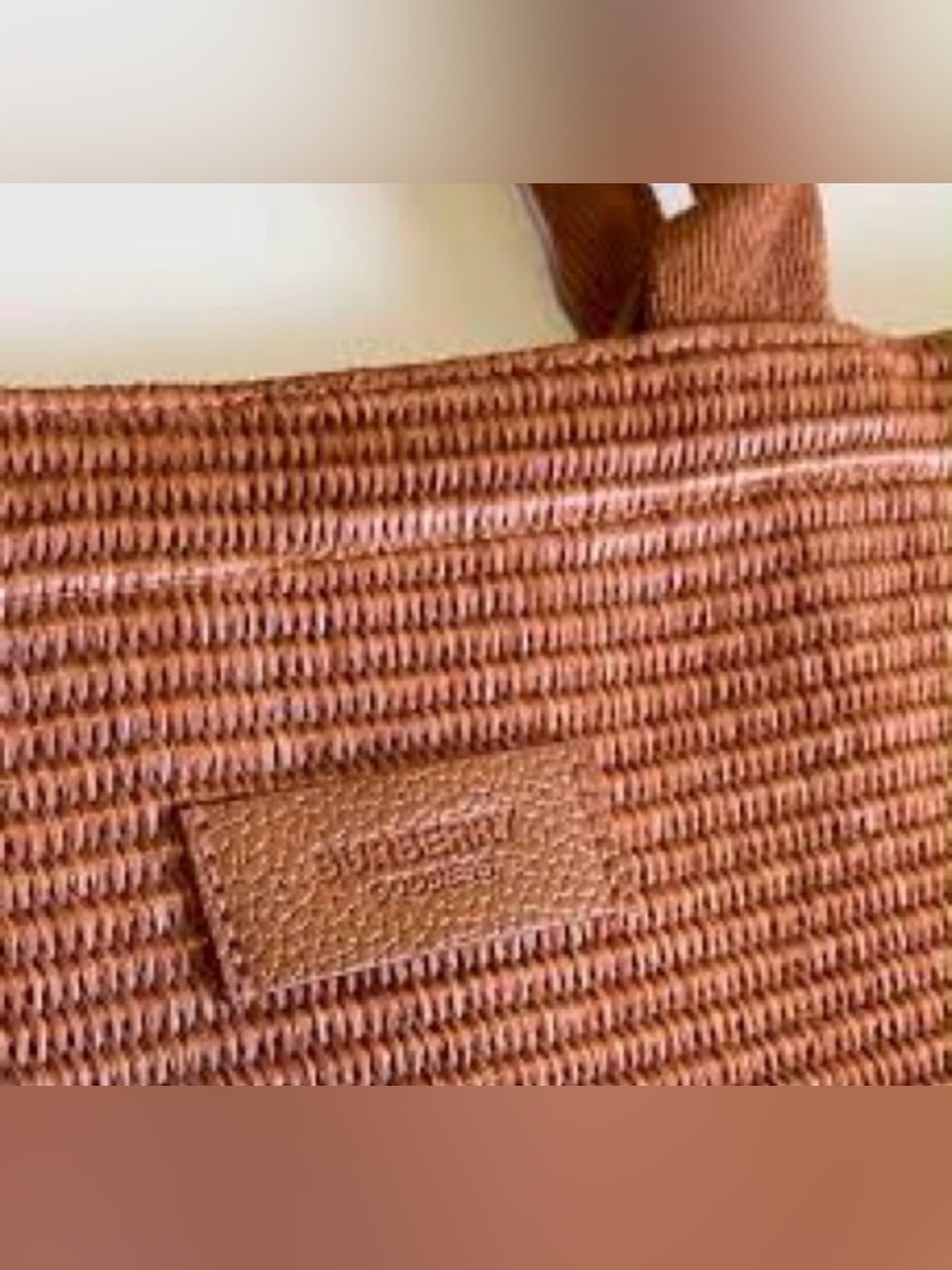 Burberry Goddess Rattan Oversized Tote Bag - Picture 5 of 7
